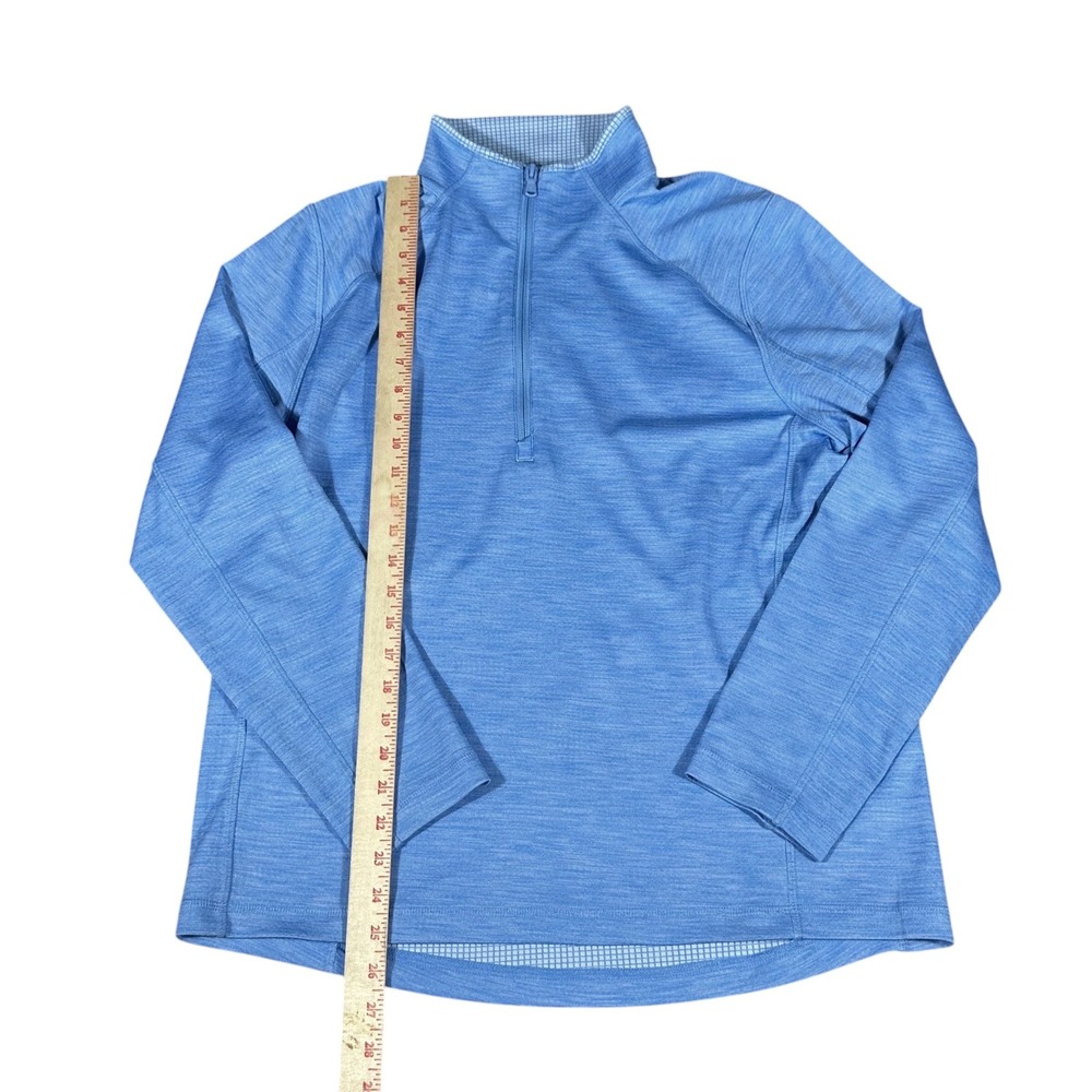 Vineyard Vines Sankaty Performance Quarter-Zip Pullover Mens Medium Blue Heather - Picture 4 of 10